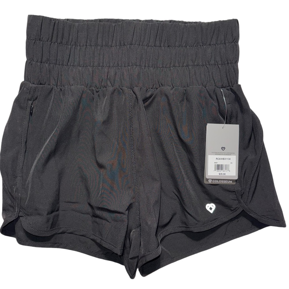 Colosseum Womens Black Athletic High-Waist Shorts RCAWB31130 XS